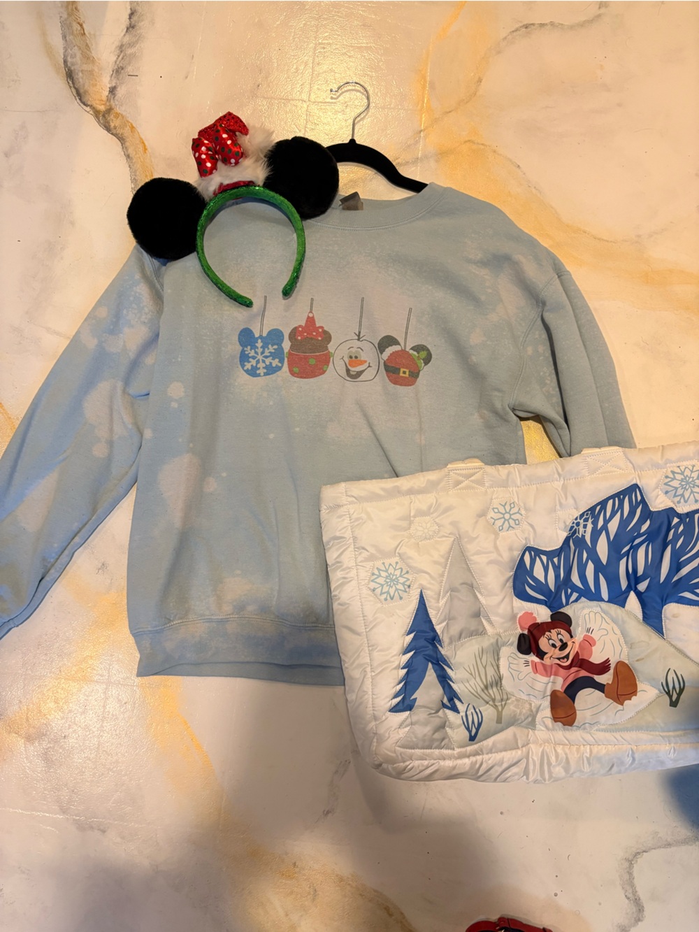 Disney Candy Apple Holiday Graphic Women’s Sweatshirt